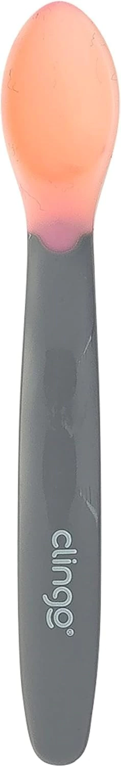 COLHER SILICONE ERGO TERMO COLOR ROSA/CZ CLINGO - AD baby | Roupas e Acessórios nacionais e importados