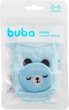 MEIA ANTIDERRAPANTE COM APLIQUE URSO AZUL - PP BUBA - AD baby | Roupas e Acessórios nacionais e importados