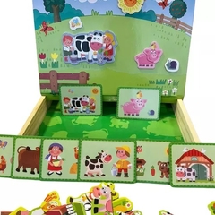 QUEBRA-CABECA MAGNETICO E LOUSA CAIXA MDF FAZENDA TOY MIX - AD baby | Roupas e Acessórios nacionais e importados