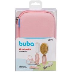KIT CUIDADOS CERDAS NATURAIS C/ESTOJO ROSA BUBA
