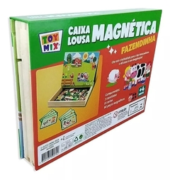QUEBRA-CABECA MAGNETICO E LOUSA CAIXA MDF FAZENDA TOY MIX - loja online