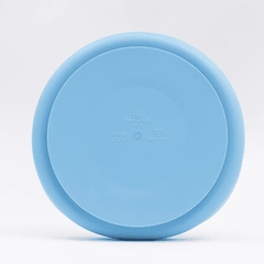 PRATO REFEICAO SILICONE INFANTIL COM DIVISORIAS E VENTOSA AZUL - PETIT PIA - loja online