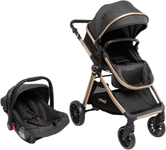 CARRINHO ROMANZO DUO INFANTI PRETO BRONZE