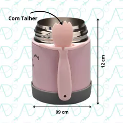 POTE TERMICO COM TAMPA E TALHER GUMY 320 ML BUBA - loja online