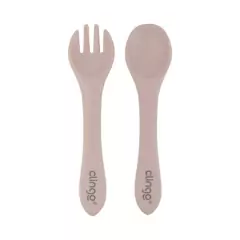 Kit de Garfo e Colher Flex Silicone Clingo