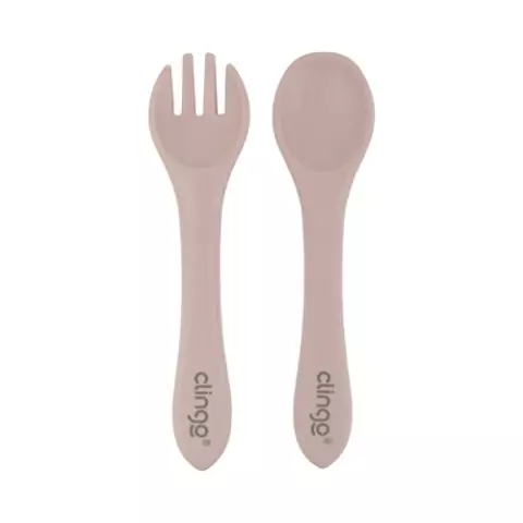 Kit de Garfo e Colher Flex Silicone Clingo