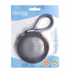 PORTA CHUPETAS SILICONE CINZA/AMARELO CLINGO na internet