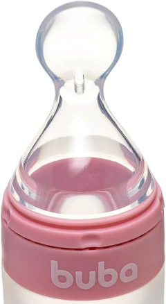 COLHER DOSADORA EM SILICONE COM VENTOSA ROSA BUBA - AD baby | Roupas e Acessórios nacionais e importados