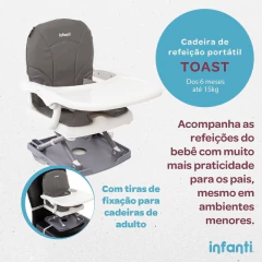 CADEIRA ALIMENTAÇÃO TOAST BLACK LUSH INFANTI na internet