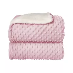 Cobertor Baby 0,90X1,10 cm Plush C/ Sherpam Dots Laço Bebê na internet