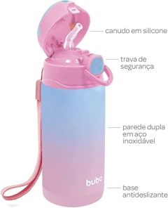 GARRAFA TERMICA PAREDE DUPLA C/ BICO 400ML TIE DYE BUBA - loja online