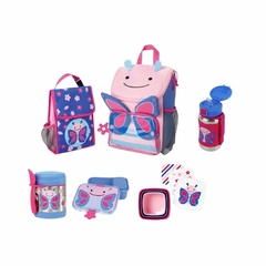 KIT ESCOLAR MOCHILA + BAG + GARRAFA + POTES BORBOLETA SKIP HOP - comprar online