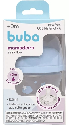 MAMADEIRA EASY FLOW NUVEM AZUL 120ML BUBA