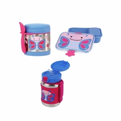 KIT ESCOLAR GARRAFA + POTE TERMICO + POTE BORBOLETA SKIP HOP - comprar online