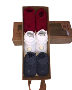 Kit 3 Pares Sapatinho Pompom e Bombe Recem Nascido Corujitos - AD baby | Roupas e Acessórios nacionais e importados