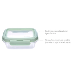 KIT 3 POTINHOS HERMETICOS VERDE BUBA na internet