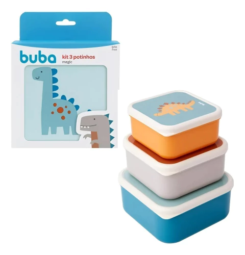 KIT 3 POTINHOS MAGIC DINO - BUBA