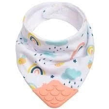 BANDANA COM MORDEDOR MAGIC ARCO-IRIS E ABELHA BUBA