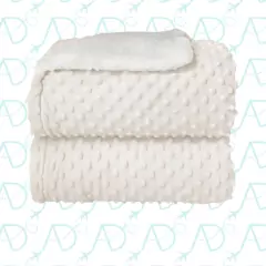 Cobertor Baby 0,90X1,10 cm Plush C/ Sherpam Dots Laço Bebê - loja online