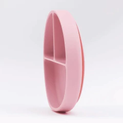 PRATO REFEICAO SILICONE INFANTIL COM DIVISORIAS E VENTOSA ROSA - PETIT PIA - AD baby | Roupas e Acessórios nacionais e importados