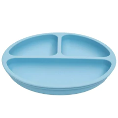 PRATO EM SILICONE COM VENTOSA AZUL BUBA - comprar online