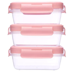 KIT 3 POTINHOS HERMETICOS ROSA BUBA