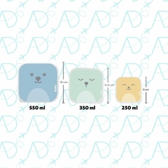 KIT 3 POTINHOS 250/350/550ML GUMY PAPINHA BEBE BUBA - comprar online
