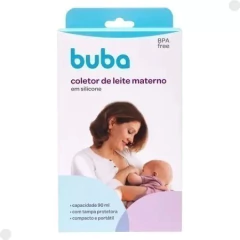 COLETOR DE LEITE MATERNO EM SILICONE COM VENTOSA BUBA