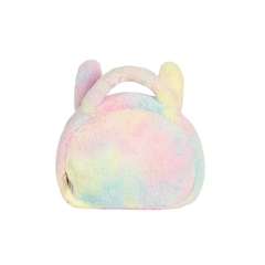 BOLSA PLUSH COELHA ARCO-IRIS ALCA DE MAO METOO na internet