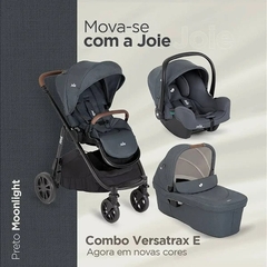 CARRINHO VERSATRAX + BEBE CONFORTO + MOISES PRETO MOONLIGHT JOIE - comprar online