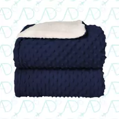 Imagem do Cobertor Baby 0,90X1,10 cm Plush C/ Sherpam Dots Laço Bebê