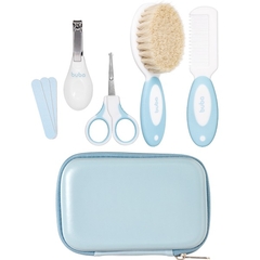 KIT CUIDADOS CERDAS NATURAIS C/ESTOJO AZUL BUBA