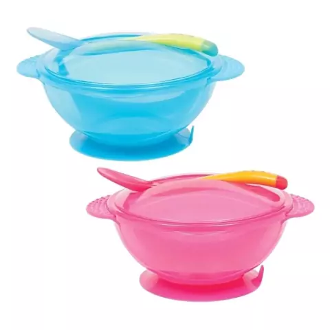 Kit Tigela Bowl Com Tampa E Colher Termo Sensível Buba