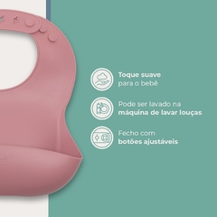 BABADOR SILICONE ROSA INFANTI - AD baby | Roupas e Acessórios nacionais e importados