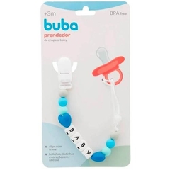 PRENDEDOR DE CHUPETA EM SILICONE BABY AZUL BUBA - comprar online