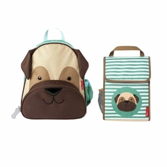 KIT ESCOLAR MOCHILA + LANCHEIRA BAG CACHORRO PUG ZOO SKIP HOP - comprar online