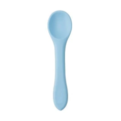 COLHER FLEXIVEL EM SILICONE AZUL BUBA