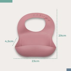 BABADOR SILICONE ROSA INFANTI - loja online