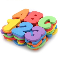 BRINQUEDO DE BANHO LETRAS E NUMEROS BUBA