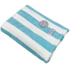 TOALHA POWER SEC LISTRADA AZUL 80X150 LACO BEBE