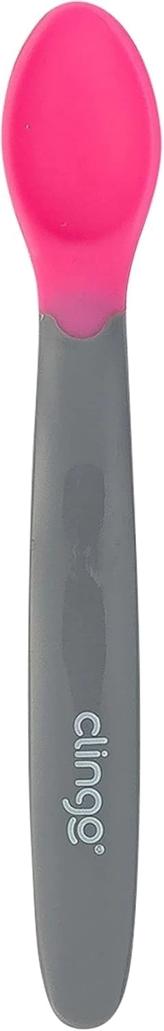 COLHER SILICONE ERGO TERMO COLOR ROSA/CZ CLINGO