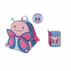 KIT ESCOLAR MOCHILA + POTE TERMICO BORBOLETA ZOO SKIP HOP - comprar online
