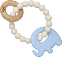MORDEDOR EM SILICONE E BAMBU ELEFANTE AZUL BUBA - comprar online