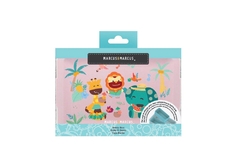 BOX DE REFEIÇÃO COM 2 DIVISÓRIAS REMOVÍVEIS EM SILICONE 700ML TROPICAL ROSA MARCUS & MARCUS - AD baby | Roupas e Acessórios nacionais e importados