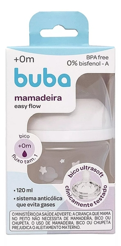 MAMADEIRA EASY FLOW NUVEM BRANCA 120ML BUBA