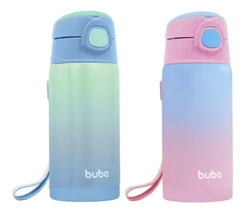 GARRAFA TERMICA PAREDE DUPLA C/ BICO 400ML TIE DYE BUBA