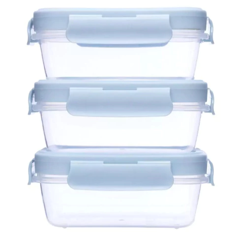 KIT 3 POTINHOS HERMETICOS AZUL BUBA