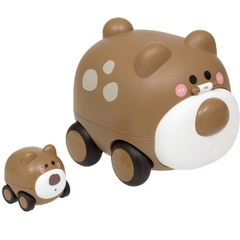 CARRINHO ANIMAL COM FILHOTE MARROM BUBA - comprar online