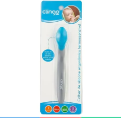 COLHER SILICONE ERGO TERMO COLOR AZUL CLINGO - loja online