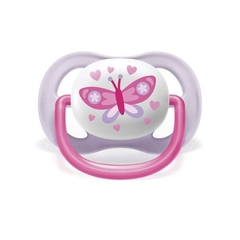 CHUPETA ULTRA AIR UNITARIA MENINA BORBOLETA 0-6M AVENT